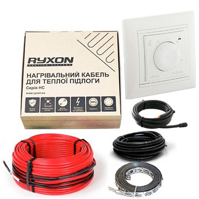 Електрична тепла підлога (комплект) Ryxon HC-20-30 (3,0-3,8 м2) і регулятор VEGA LTC 030 SFM, фото 1