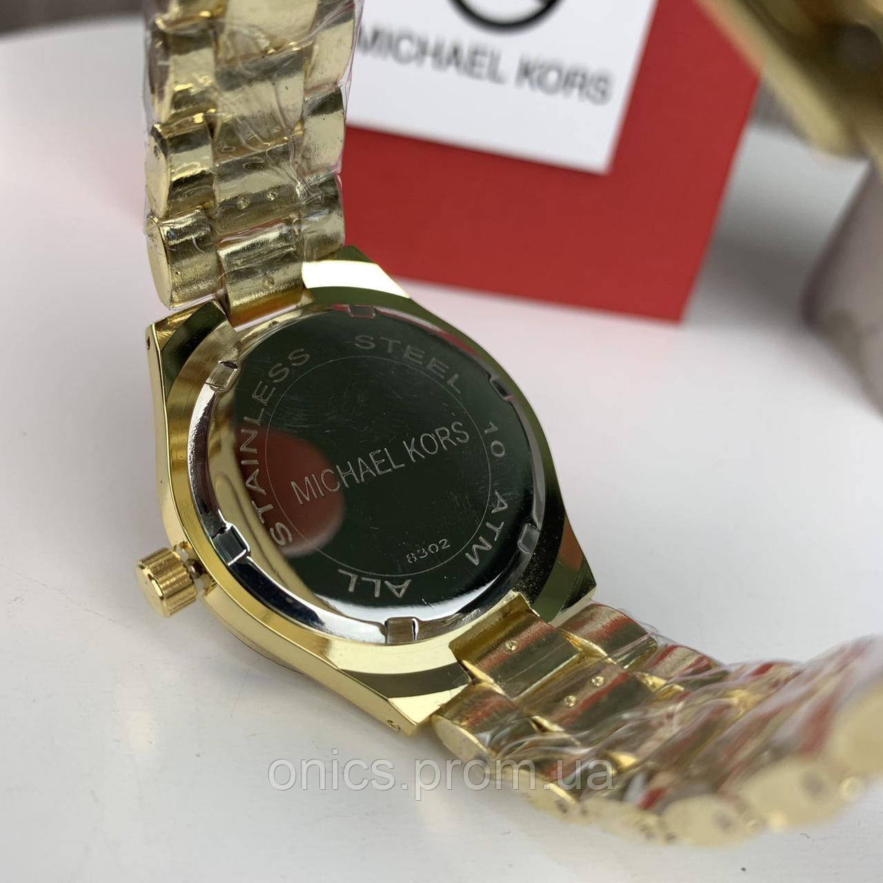 Женские наручные часы Michael Kors качественные . Брендовые часы с браслет золотистые серебристые хорошее - фото 3 - id-p2090014410