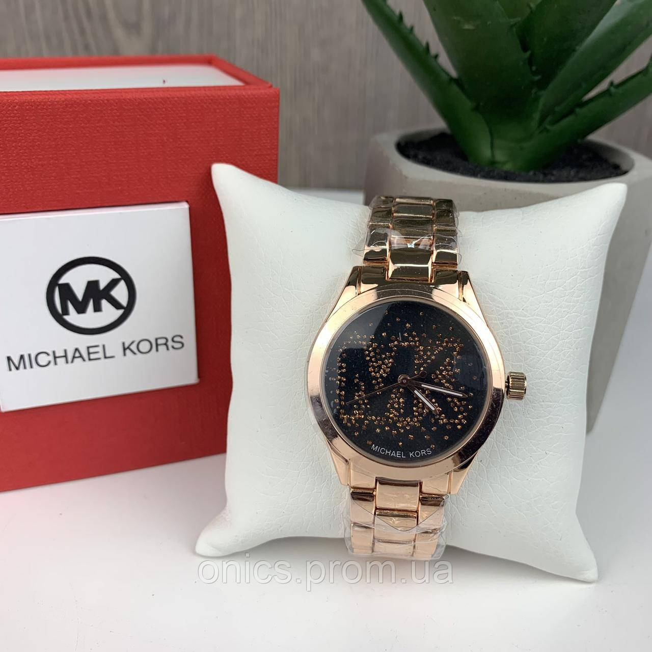 Женские наручные часы Michael Kors качественные . Брендовые часы с браслет золотистые серебристые хорошее - фото 4 - id-p2090014410