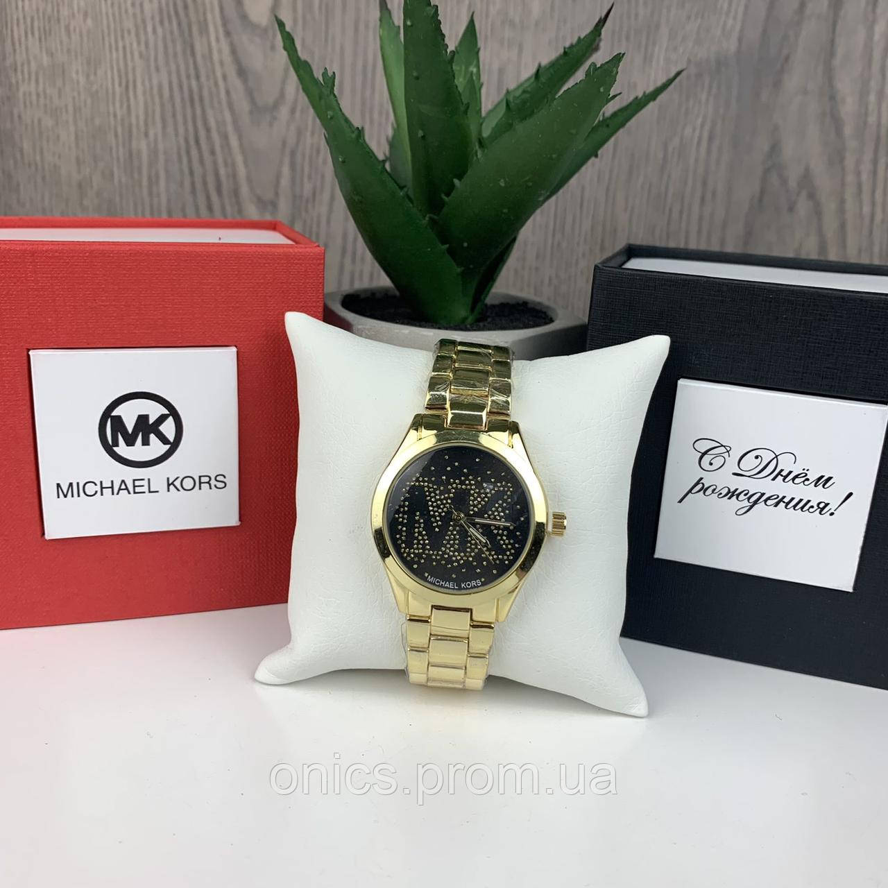 Женские наручные часы Michael Kors качественные . Брендовые часы с браслет золотистые серебристые хорошее - фото 5 - id-p2090014410