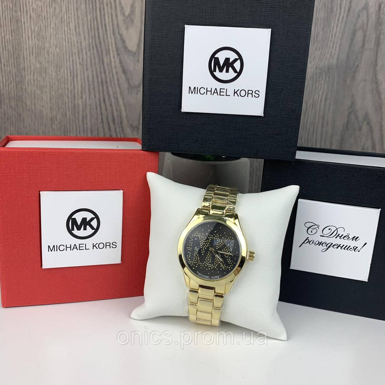 Женские наручные часы Michael Kors качественные . Брендовые часы с браслет золотистые серебристые хорошее - фото 6 - id-p2090014410