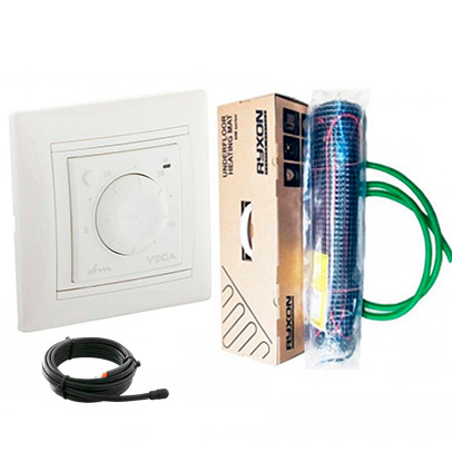 Нагрівальний мат (комплект) під плитку Ryxon HM-200-1.0 (1 м2) і регулятор VEGA LTC 030 SFM, фото 1