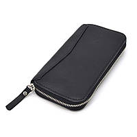 Мужской кожаный кошелек клатч на молнии TARWA RA-711-3md черный хорошее качество
