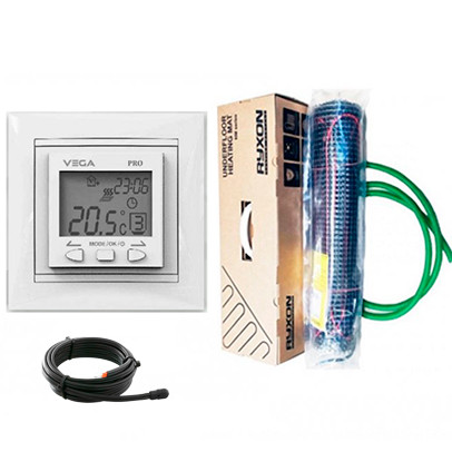 Мат для теплої підлоги (комплект) під плитку Ryxon HM-200-7.0 (7 м2) і регулятор VEGA LTC 090 PRO+, фото 1