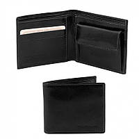 Эксклюзивный кожаный кошелек мужской с монетником Tuscany Leather TL140761 (Черный) хорошее качество