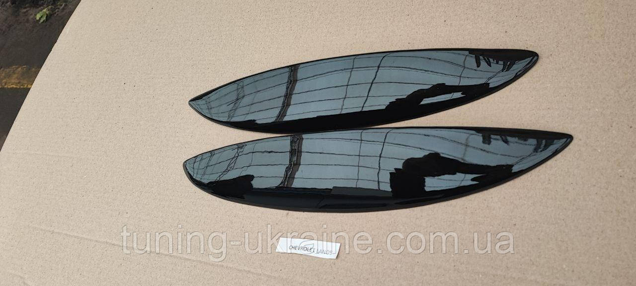 Реснички на фары Daewoo Lanos "Широкие" Накладки на фары Део Ланос седан - фото 4 - id-p2090021767