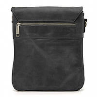 Мужская сумка через плечо RA-0022-4lx TARWA на 2 отделения кожа черная хорошее качество