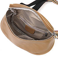 Женская сумка через плечо из натуральной кожи 22111 Vintage Бежевая хорошее качество