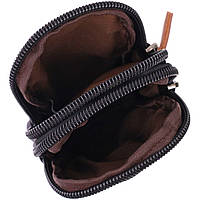Сумка-чехол на пояс с металлическим карабином из текстиля Vintage 22223 Черный хорошее качество