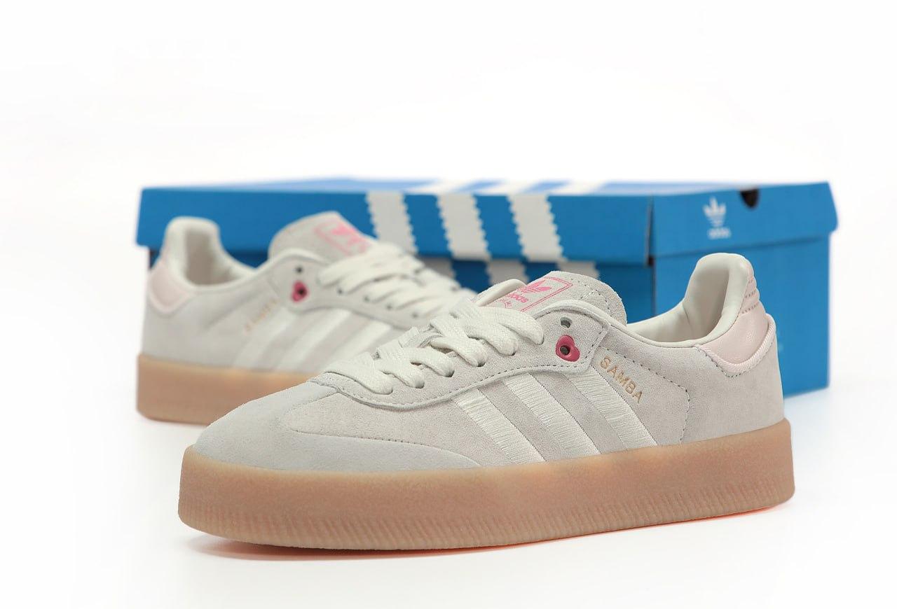 Жіночі сірі Кросівки Adidas Samba “Valentine’s Day”