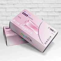 Перчатки нитриловые MediOK Rose SAPPHIRE S 100шт розовые