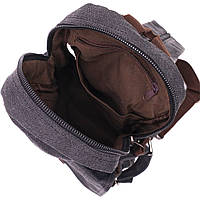 Удобный текстильный рюкзак в стиле милитари Vintagе 22179 Черный хорошее качество