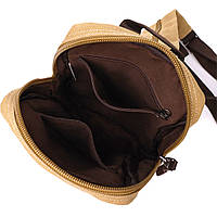 Удобный рюкзак для мужчин из плотного текстиля Vintage 22185 Песочный хорошее качество