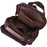 Оригинальная мужская сумка через плечо из плотного текстиля Vintage 22192 Черный хорошее качество