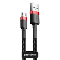 Кабель 2м. USB to Micro-USB 1.5A Cafule red/black, Baseus для синхронизации и зарядки гаджетов CAMKLF-C91