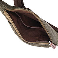Удобная сумка через плечо для мужчин из текстиля Vintage 22197 Оливковый хорошее качество