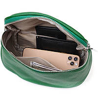 Модная женская сумка через плечо из натуральной кожи 22124 Vintage Зеленая хорошее качество