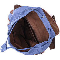 Надежный текстильный рюкзак что закрывается клапаном на магнит Vintage 22154 Синий хорошее качество