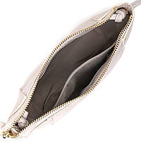 Женская маленькая сумка через плечо из натуральной кожи Vintage 22299 Белая хорошее качество
