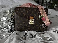 Louis Vuitton Super Pochette Brown Bag 25х18х8 женские сумочки и клатчи хорошее качество хорошее качество