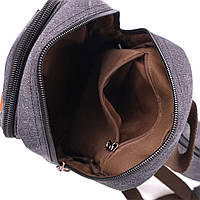 Практичная сумка-рюкзак с двумя отделениями из плотного текстиля Vintage 22162 Черный хорошее качество