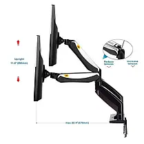 Настільний кронштейн для двох моніторів 22" - 27" NB F185A, фото 6