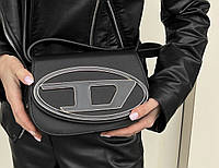 Diesel 1DR Iconic Shoulder Bag Black 20х13х7 женские сумочки и клатчи хорошее качество хорошее качество