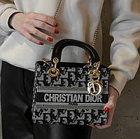 Christian Dior D-Lite Silver Textile 19х15х9,5 женские сумочки и клатчи хорошее качество хорошее качество