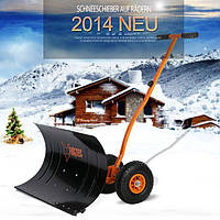 Снігоприбиральна лопата на колесах,плуг для снігу, ергономічна, 75 см FUXTEC