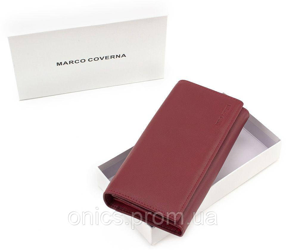 Женский бордовый кошелёк Marco Coverna mc1413-4 хорошее качество - фото 6 - id-p2090031071