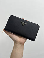 Prada Zippy Wallet Black 20 х 11 х 2 см Женские кошельки и портмоне хорошее качество хорошее качество