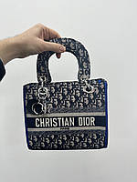 Christian Dior Lady D-Lite Blue 23 х 20 х 11 см женские сумочки и клатчи хорошее качество хорошее качество