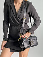 Coach Pillow Tabby 26 Leather Shoulder Bag Black женские сумочки и клатчи хорошее качество хорошее качество