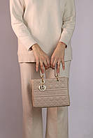 CHRISTIAN DIOR lady beige 24x19x9 женские сумочки и клатчи хорошее качество хорошее качество