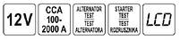 Електронний тестер акумулятора 12В YATO YT-83114, фото 6