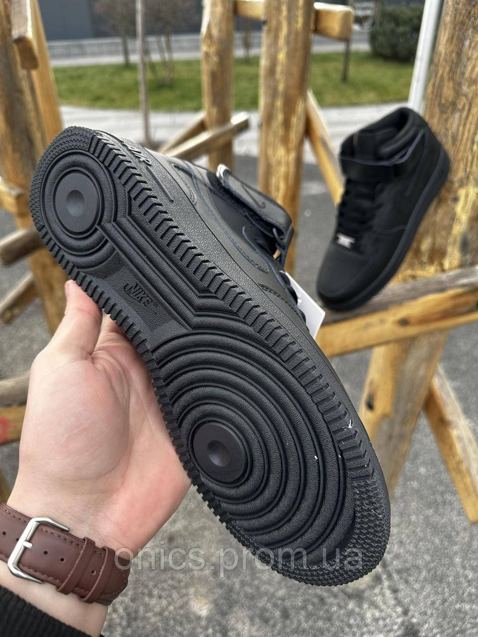 ЗИМОВІ кросівки Nike Air Force ЛІЦЕНЗІЯ (black) хорошее качество Размер 41 (26 см) - фото 4 - id-p2090046765
