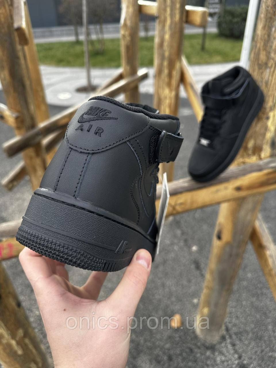 ЗИМОВІ кросівки Nike Air Force ЛІЦЕНЗІЯ (black) хорошее качество Размер 41 (26 см) - фото 6 - id-p2090046765