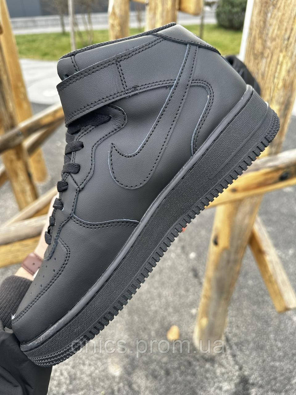 ЗИМОВІ кросівки Nike Air Force ЛІЦЕНЗІЯ (black) хорошее качество Размер 41 (26 см) - фото 8 - id-p2090046765