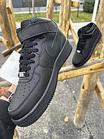ЗИМОВІ кросівки Nike Air Force ЛІЦЕНЗІЯ (black) хорошее качество Размер 46 (29.5 см)
