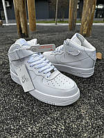 ЗИМОВІ кросівки Nike Air Force ЛІЦЕНЗІЯ (white) хорошее качество Размер 41 (26 см)