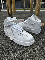 ЗИМОВІ кросівки Nike Air Force ЛІЦЕНЗІЯ (white) хорошее качество Размер 44 (28 см)