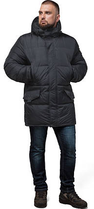 Графітова чоловіча зимова куртка великого розміру модель 3284 60 (5XL) 58 (4XL), фото 1