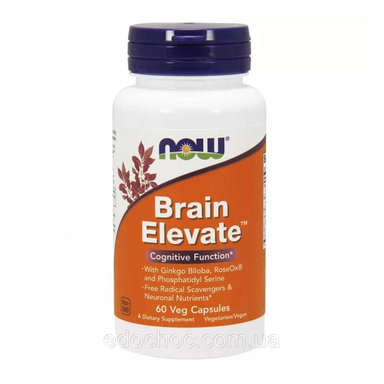 Активатор пам'яті (Brain elevate) 60 капсул NOW-03303
