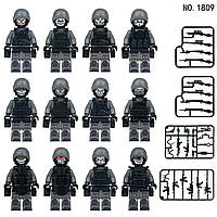 Фігурки конструктор чоловічки військові спецназ солдати поліція swat 12 шт