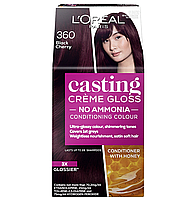 Краска уход для волос L'Oreal Paris Casting Creme Gloss тон 360 "Чёрная Вишня"