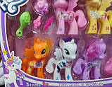 Ігровий набір фігурок My Little Pony  H1902  Поні  12 см з волоссям, крильцями, скейтом  6 штук  + ПОДАРУНОК, фото 5