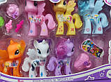 Ігровий набір фігурок My Little Pony  H1902  Поні  12 см з волоссям, крильцями, скейтом  6 штук  + ПОДАРУНОК, фото 4