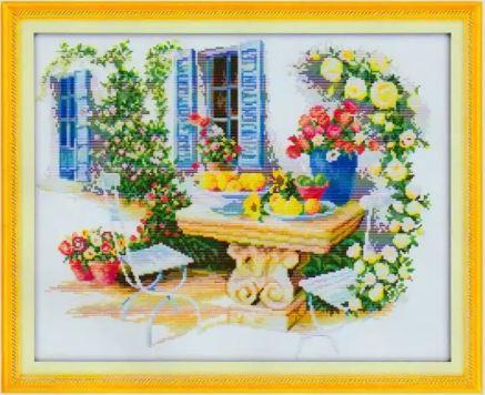 Набір для вишивання за нанесеною на канву схемою "Leisure time". AIDA 14CT printed 49*41 см