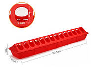 Кормушка лотковая "Рябушка" для цыплят, утят, индюшат 50см