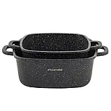 Набір квадратних каструль Kamille 5 предметів з прихватками, фото 7